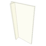 Façade de porte lave-vaisselle ENHET L40H75cm - White Porcelain