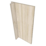 Façade de porte lave-vaisselle ENHET L40H75cm - Rustic Chestnut White