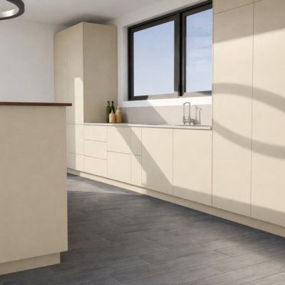 Façade de lave-vaisselle DELINIA L45H77cm - Ivory Cream